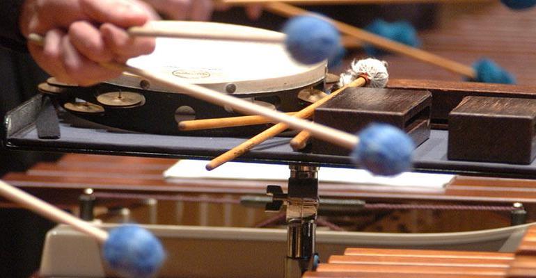 artsy picture of percussion instruments